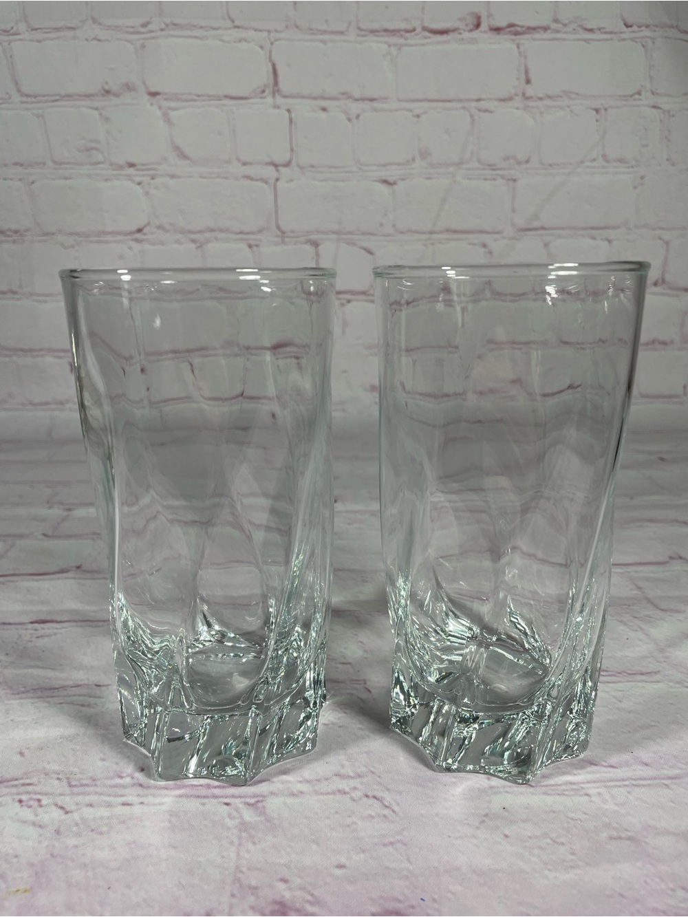 Cristal D’Arques Durand Epoc Clear Glass Coolers Set of 2 Discontinued